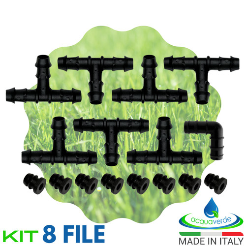 Kit raccordi irrigazione - raccordi, 8